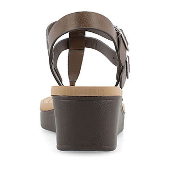 Journee Collection Women's Bianca Wedge Sandals SZ 8.5 - Picture 6 of 11